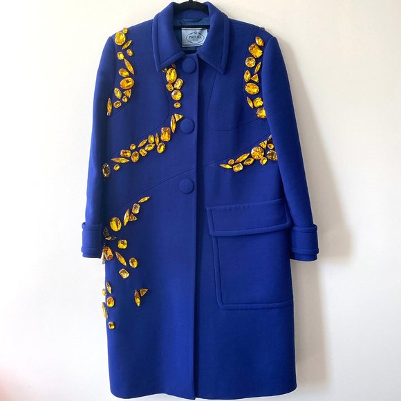 Prada Jackets & Blazers - PRADA SPRING 2014 SWAROVSKI CRYSTAL COAT